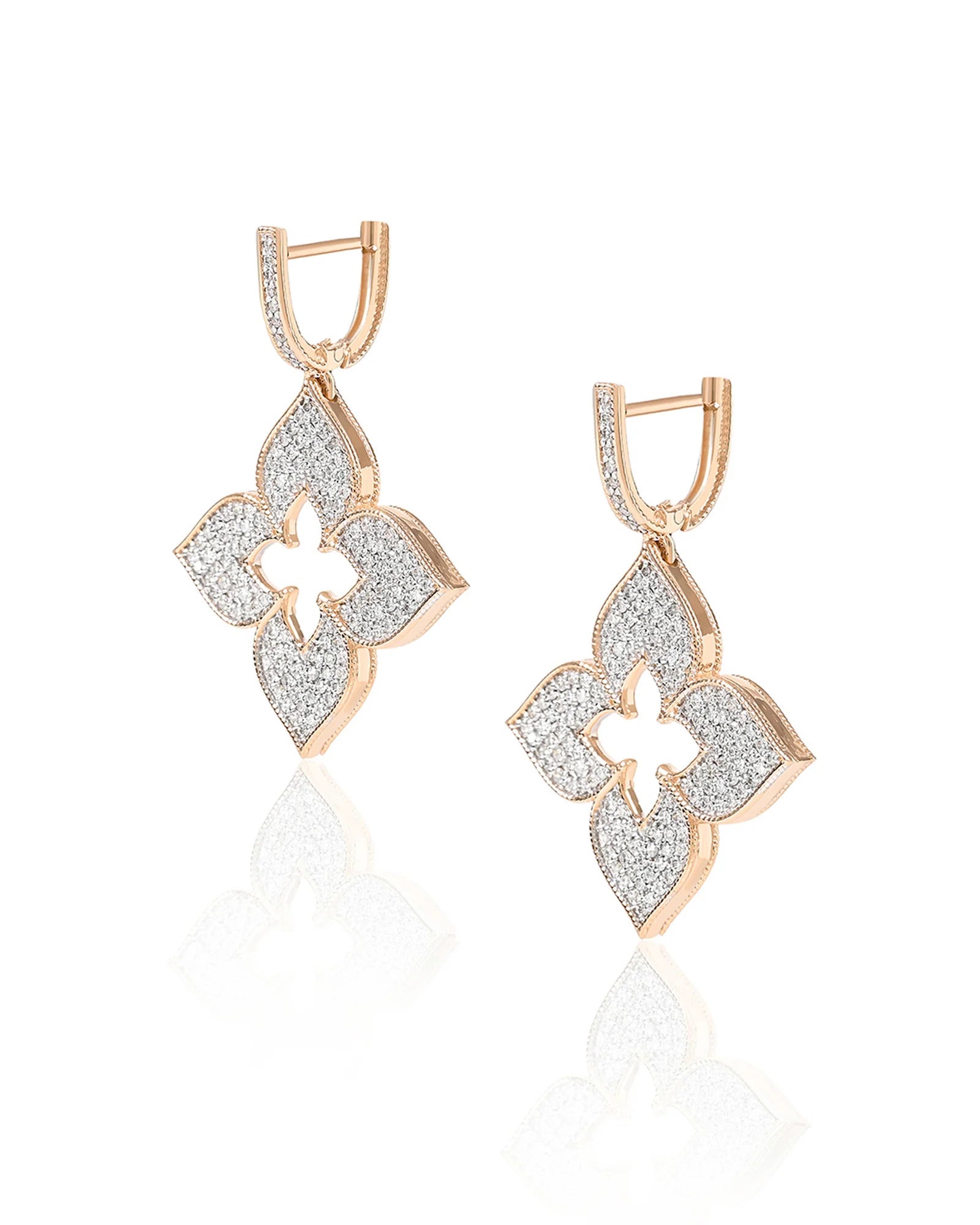 La DiaMantés | Modern Twisted Pavé Diamond Earrings